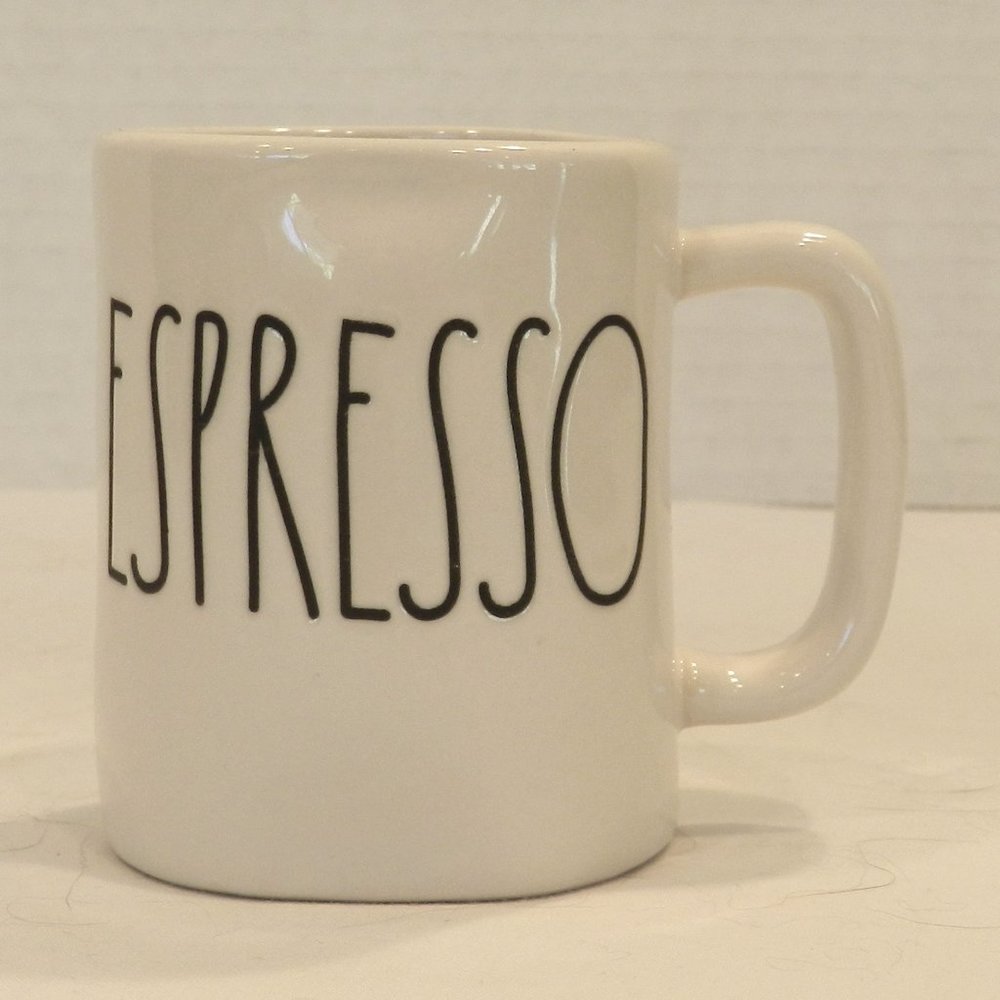 Rae Dunn Artisan Collection mini mug ESPRESSO text design